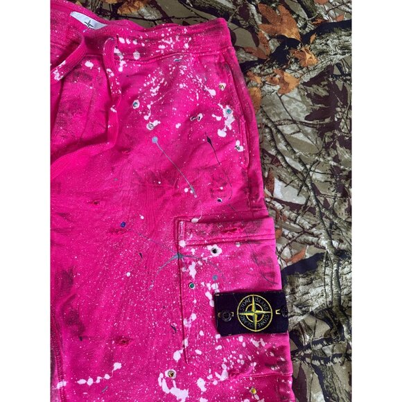 DRO Lab Custom 1/1 ART x  Stone Island Sweat Shorts - Picture 4 of 16
